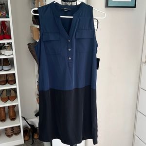 Brand new never worn navy and black shirt dress size 4
